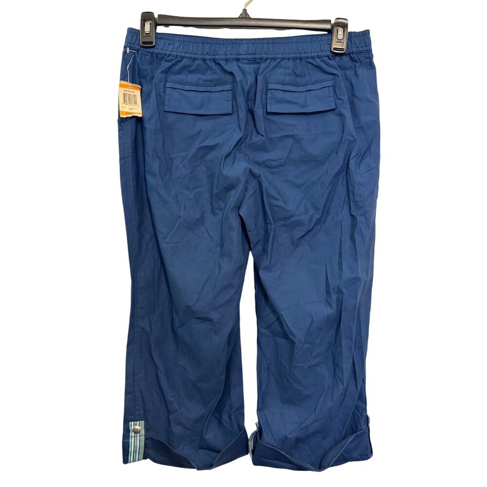 Blue Capri Pants Barrier Reef Sport Casual Stretch Denim S